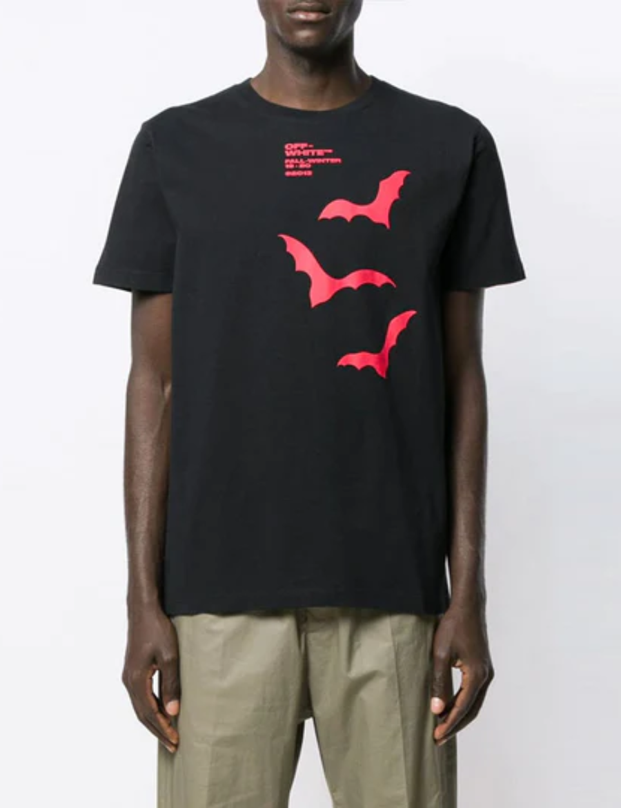 Off-White 19 SS Black Red Bat T-Shirt