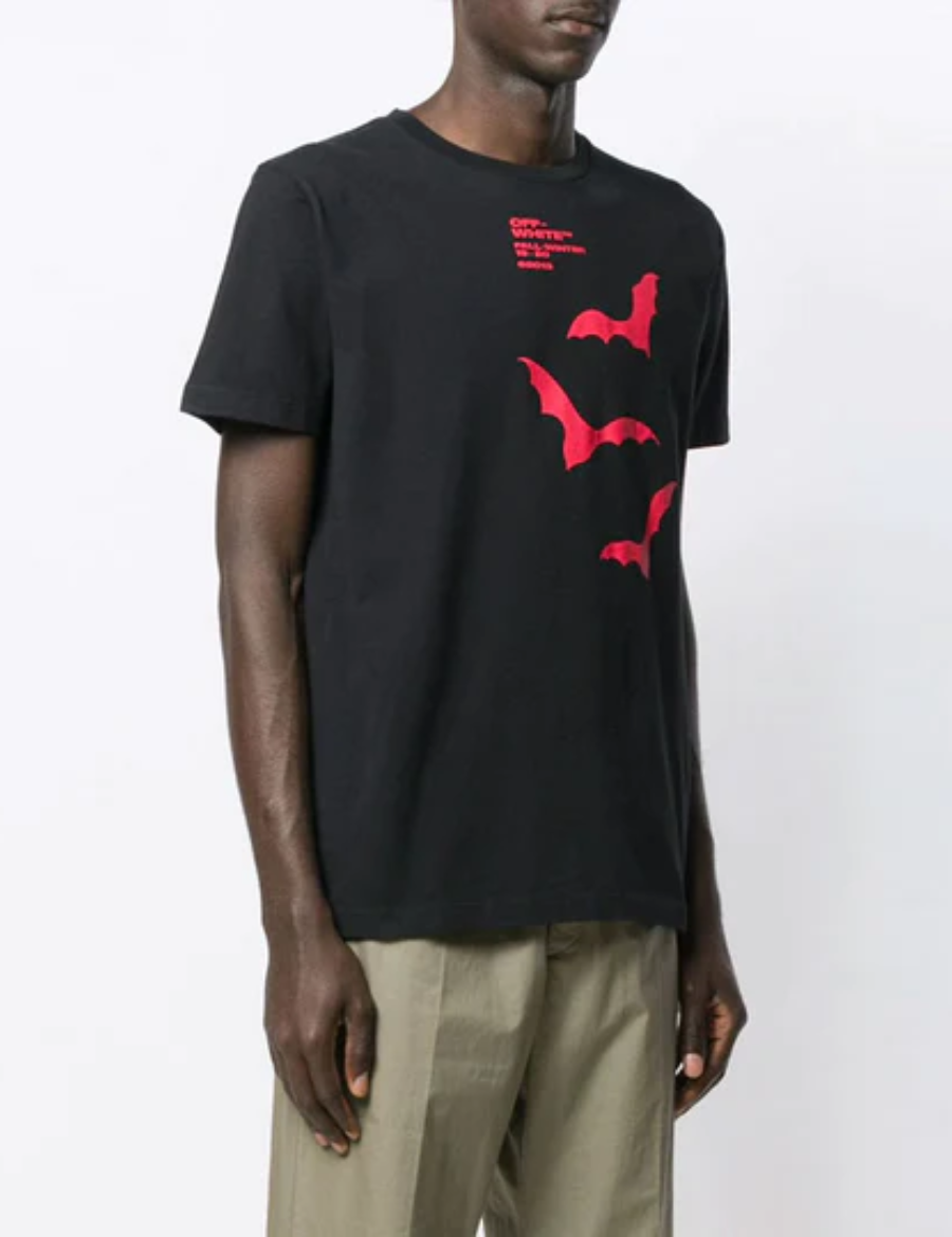 Off-White 19 SS Black Red Bat T-Shirt