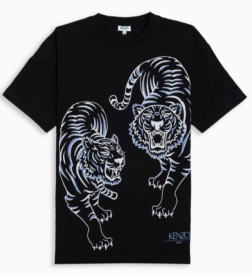 Kenzo Blue Double Tiger Logo T-Shirt - Shop Streetwear, Sneakers, Slippers and Gifts online | Malaysia - The Factory KL