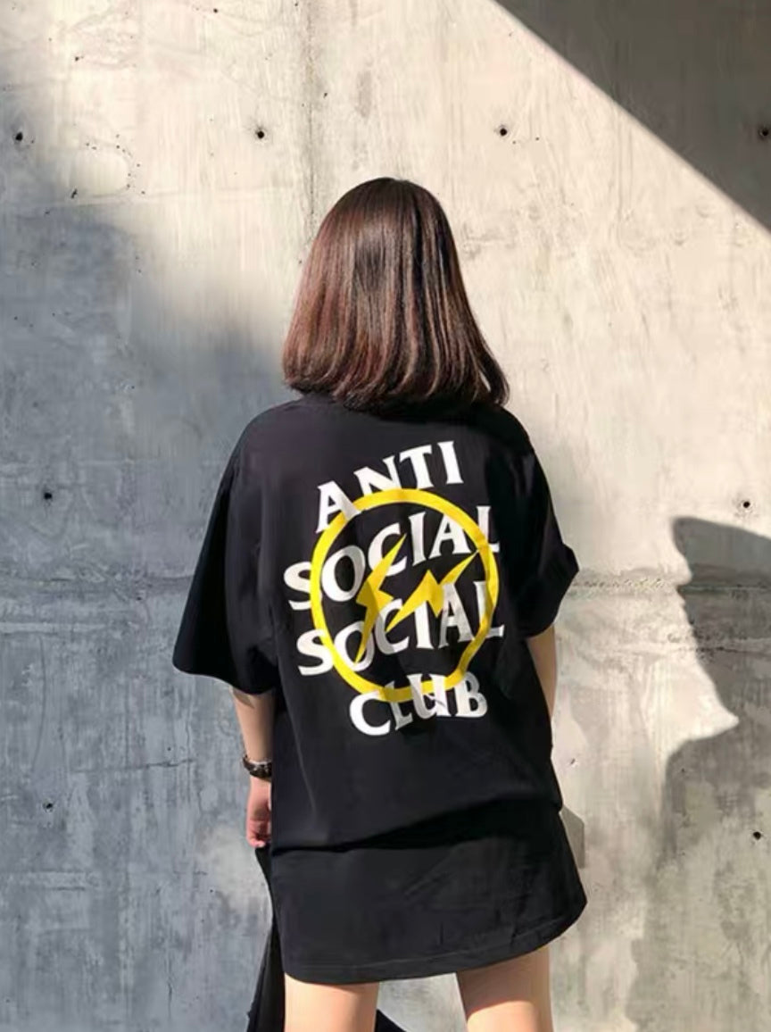 Anti Social Social Club x Fragment T-Shirt Yellow Logo - Shop Streetwear, Sneakers, Slippers and Gifts online | Malaysia - The Factory KL