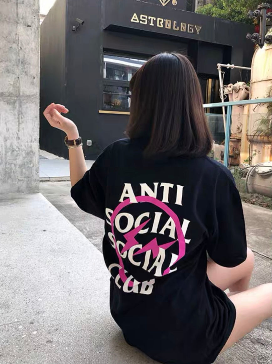 Anti Social Social Club x Fragment with Pink Logo T-Shirt - Shop Streetwear, Sneakers, Slippers and Gifts online | Malaysia - The Factory KL