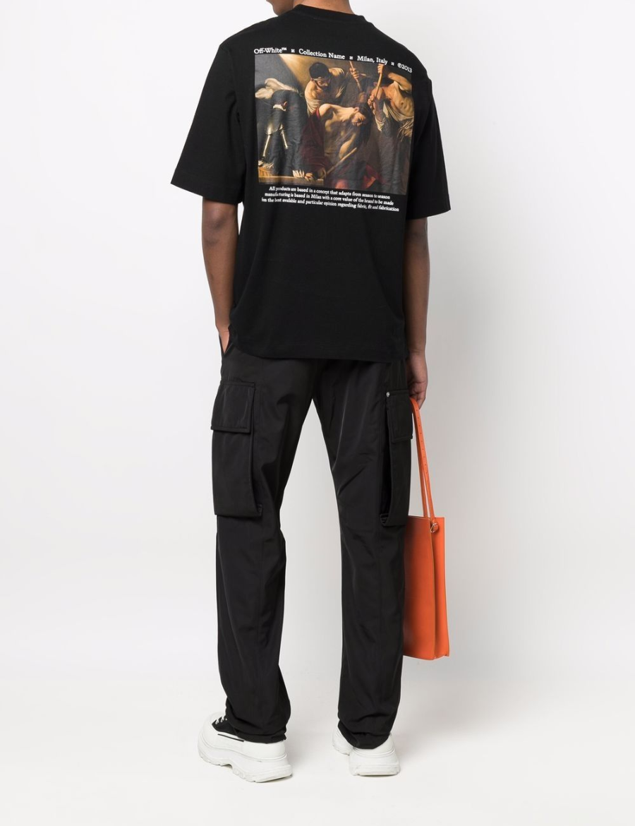 Off-White Caravaggio Crowning Printed T-shirt (Black)