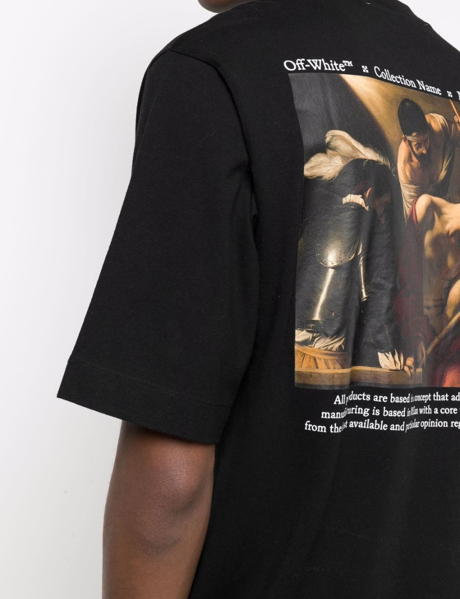 Off-White Caravaggio Crowning Printed T-shirt (Black)