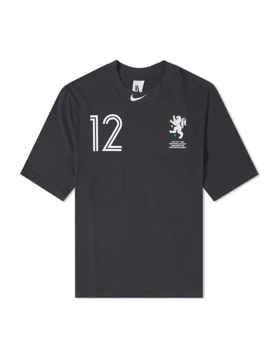 Off White x Nike Crop Eagle Logo Printing T Shirt (Black)