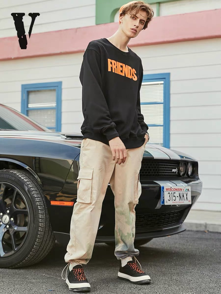 Vlone Friends Orange Wording Sweatshirt - Shop Streetwear, Sneakers, Slippers and Gifts online | Malaysia - The Factory KL