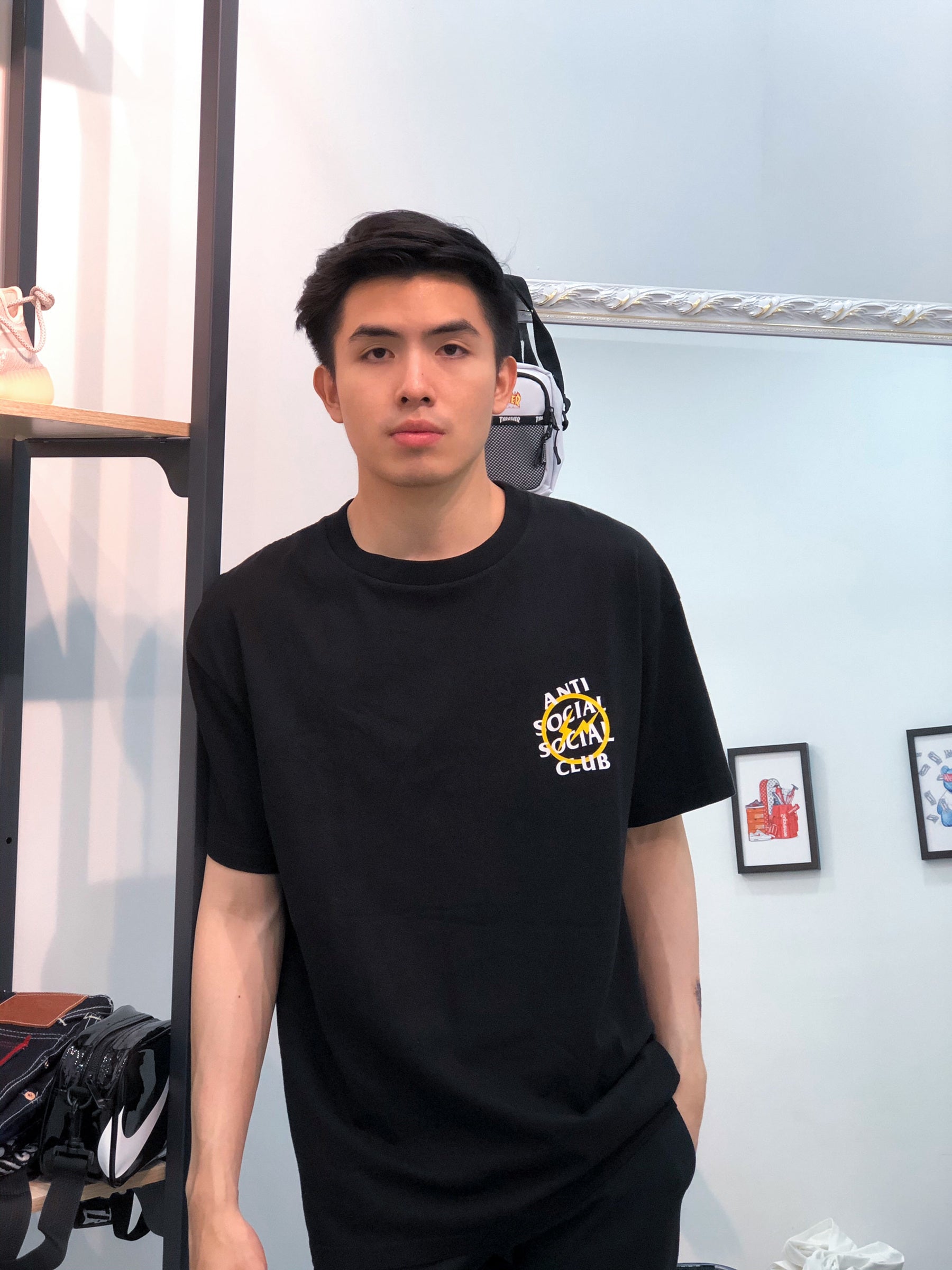Anti Social Social Club x Fragment T-Shirt Yellow Logo - Shop Streetwear, Sneakers, Slippers and Gifts online | Malaysia - The Factory KL