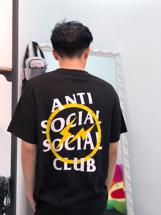Anti Social Social Club x Fragment T-Shirt Yellow Logo - Shop Streetwear, Sneakers, Slippers and Gifts online | Malaysia - The Factory KL