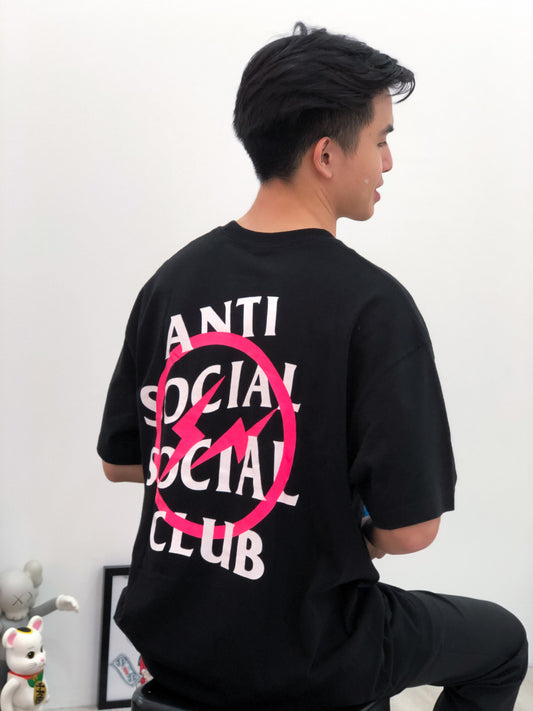 Anti Social Social Club x Fragment with Pink Logo T-Shirt - Shop Streetwear, Sneakers, Slippers and Gifts online | Malaysia - The Factory KL