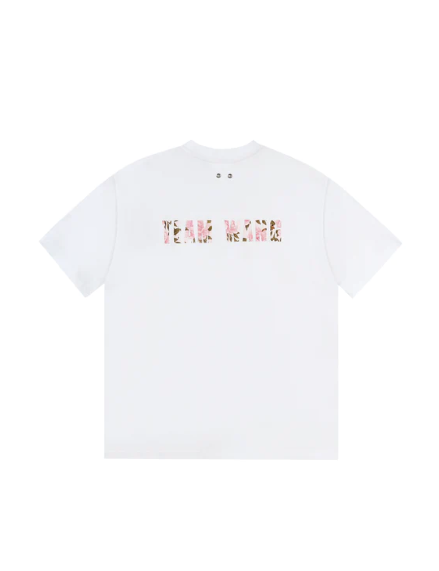Team Wang Peony Logo Printing Design White T-Shirt