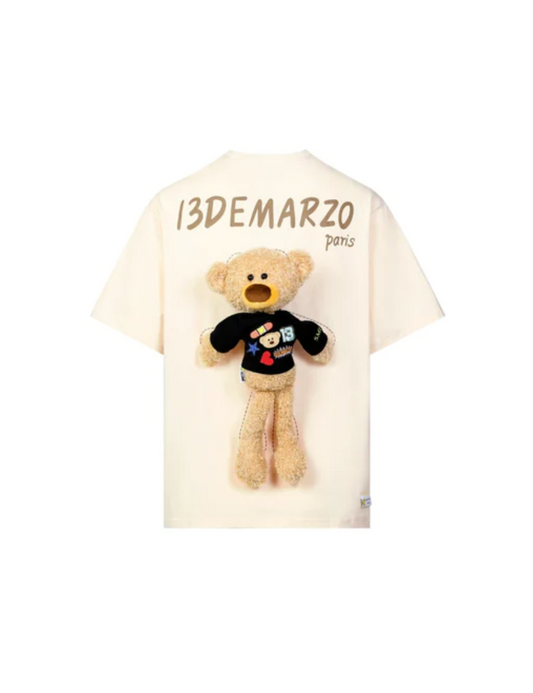 13DE MARZO Palda Bear Velcro Patch T-Shirt Lamb's Wool