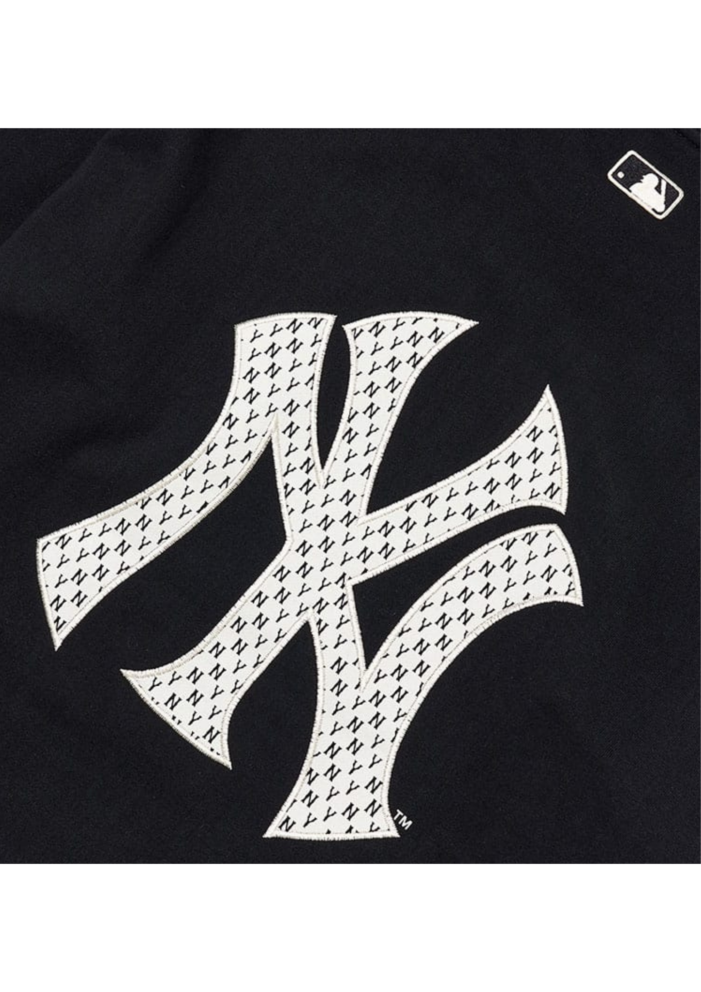 MLB New Era New York Yankees Back Big Logo Sweatshirts White Line (Black)
