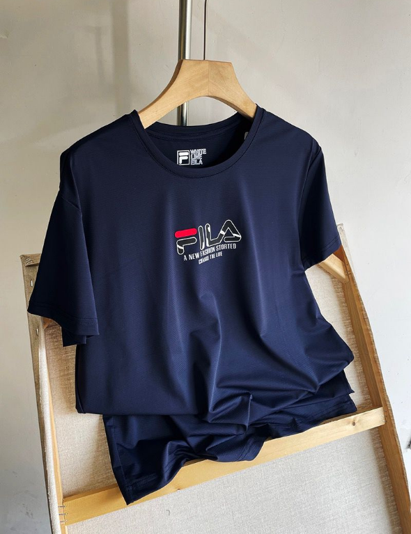 FILA Printed Logo T shirt Navy The Factory KL
