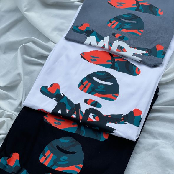 Aape Contrast Camouflage Ape X-Bone Alphabet Printed Short Sleeve Tee ( White )