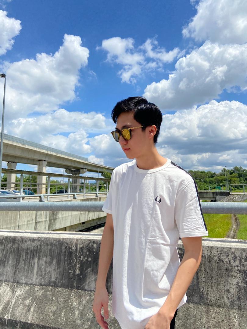 Fred Perry Taped White T-Shirt - Shop Streetwear, Sneakers, Slippers and Gifts online | Malaysia - The Factory KL