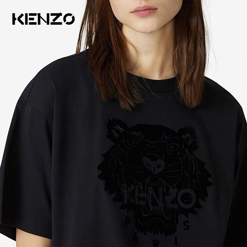 Kenzo Flock Black Tiger Logo T-Shirt - Shop Streetwear, Sneakers, Slippers and Gifts online | Malaysia - The Factory KL