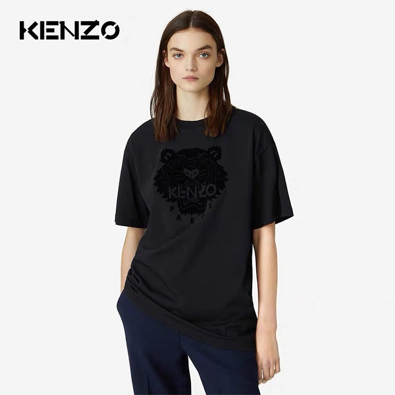 Kenzo Flock Black Tiger Logo T-Shirt - Shop Streetwear, Sneakers, Slippers and Gifts online | Malaysia - The Factory KL