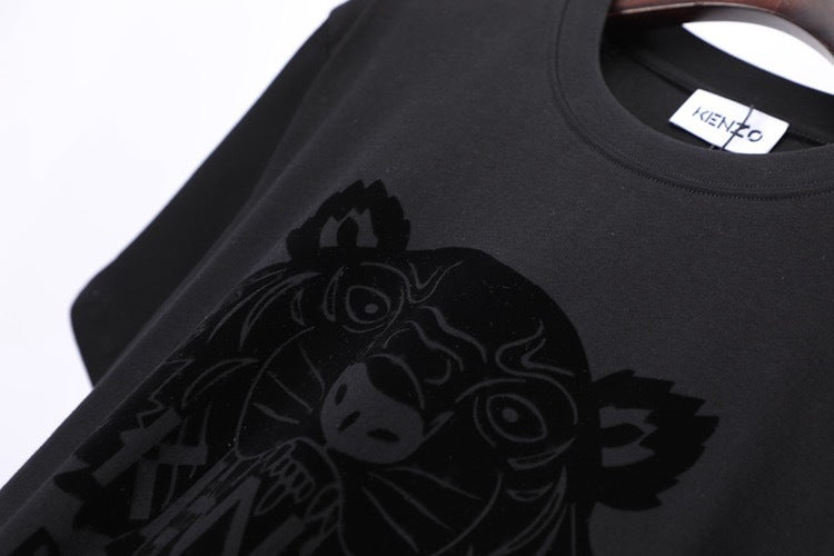 Kenzo Flock Black Tiger Logo T-Shirt - Shop Streetwear, Sneakers, Slippers and Gifts online | Malaysia - The Factory KL