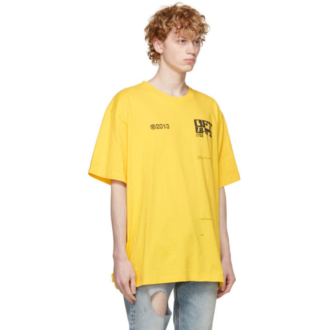 Off-White TECH MARKER S/S OVER 2021 T-shirt - Yellow - Shop Streetwear, Sneakers, Slippers and Gifts online | Malaysia - The Factory KL