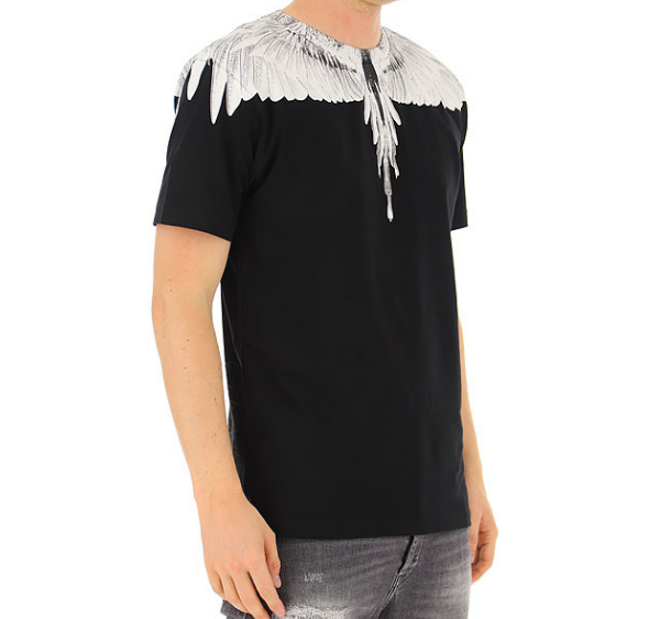 MARCELO BURLON COUNTY OF MILAN - White Grey Wings T-shirt (Black)