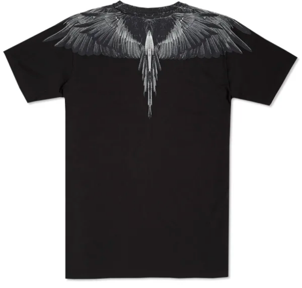 MARCELO BURLON COUNTY OF MILAN - Black Grey Wings T-shirt (Black)
