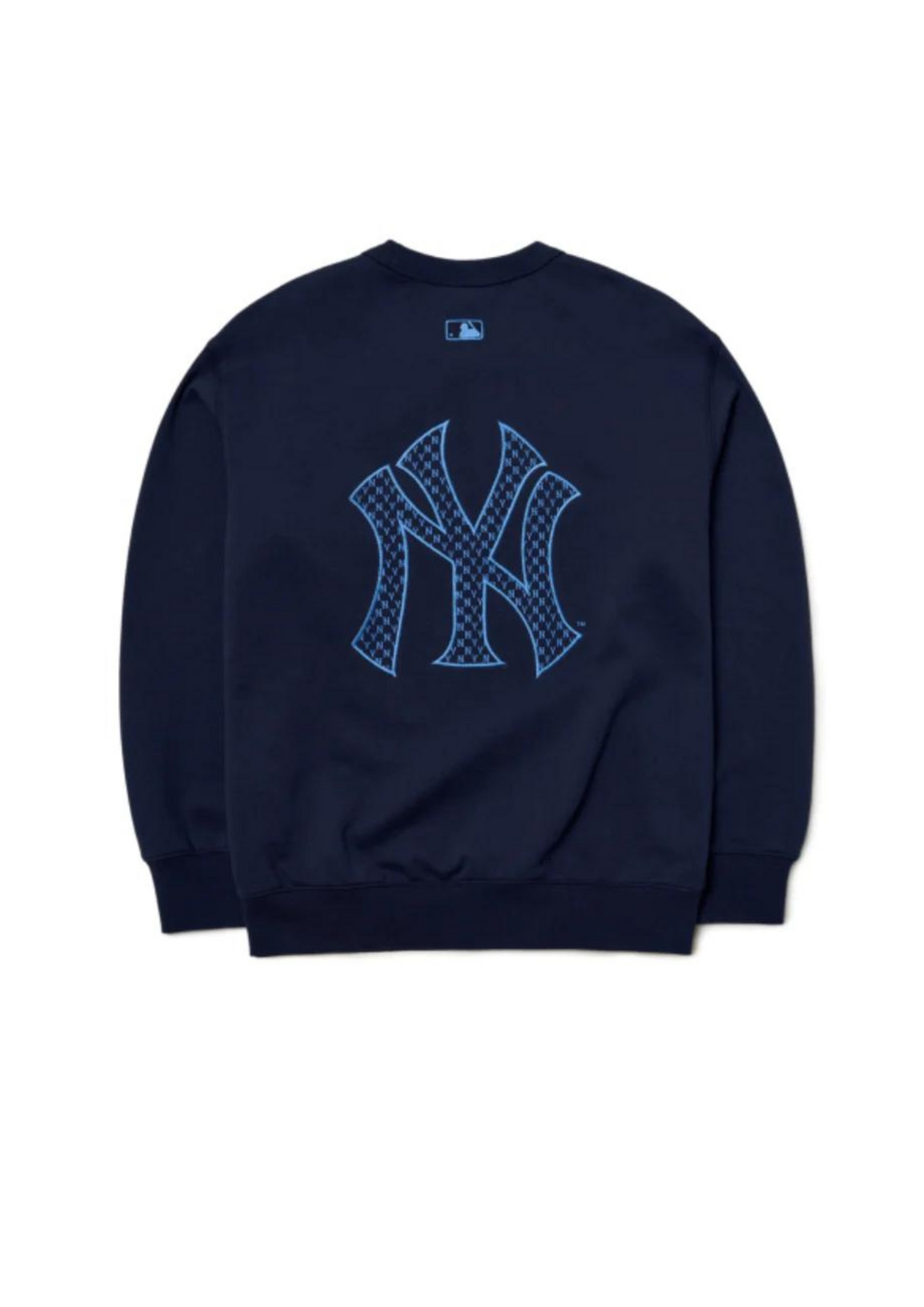 MLB New Era New York Yankees Back Big Logo Sweatshirts Blue Line (Navy)