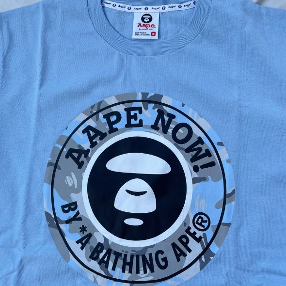 Aape Army Round Camo Logo Tee (Blue)