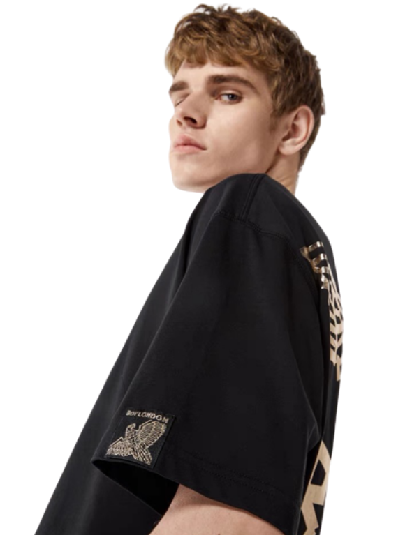 Boy London Tape Eagle Backprint Tee - (Black/Gold)