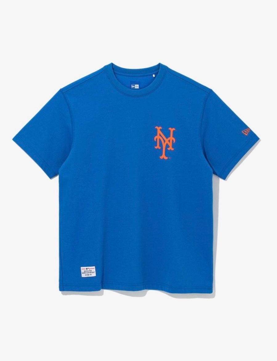 MLB New Era New York Yankees NY Orange Logo T-shirt (Blue)