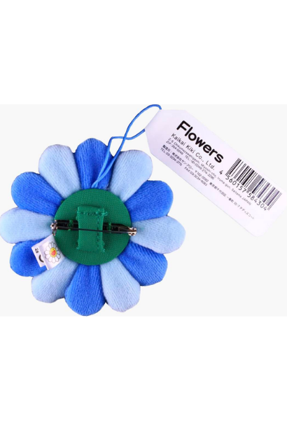 Takashi Murakami Flower Plush Pin (Blue/Light Blue)