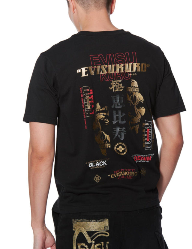 Evisu Fushen Gold Foil T-shirt (Black)