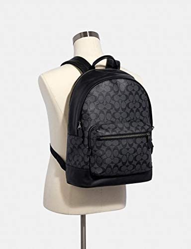 Coach West Backpack in Signature Canvas (Black)