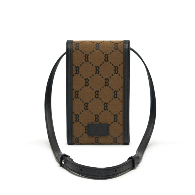 MLB Monogram Phone Pouch Boston Red Sox D.Beige
