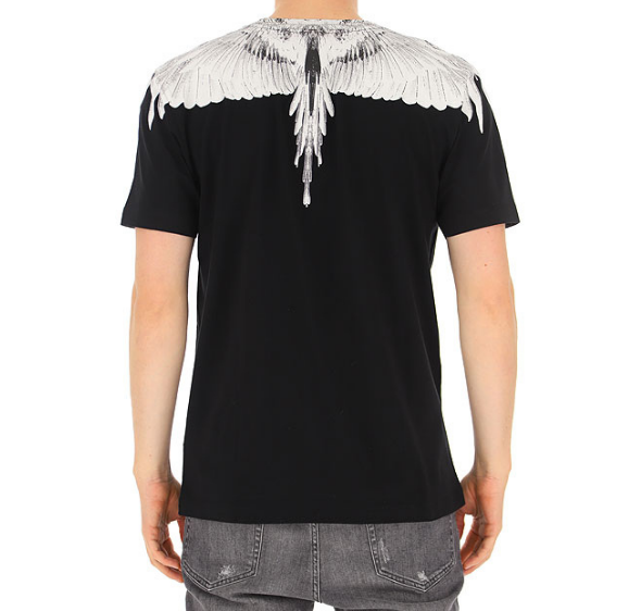 MARCELO BURLON COUNTY OF MILAN - White Grey Wings T-shirt (Black)