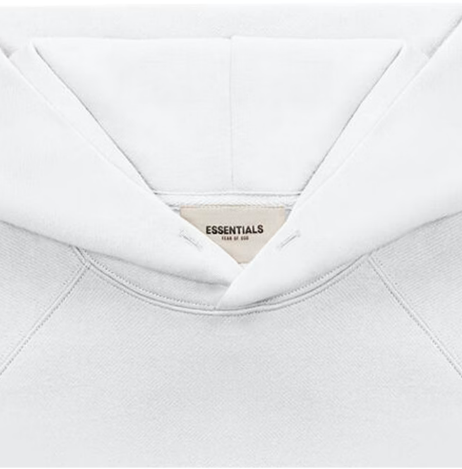 Fear Of God - Essentials Pullover Hoodie Applique Logo (White)