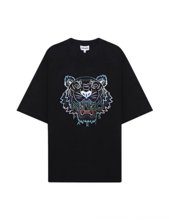 Kenzo Gradient Embroidered Tiger Capsule Oversize T-Shirt (Black)