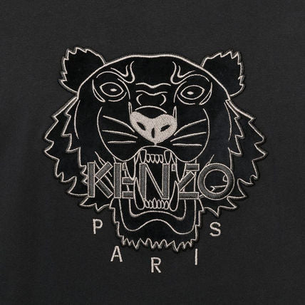 Kenzo Black Tiger Embroidered Logo T-Shirt