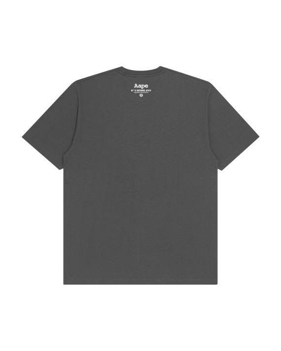 Aape Contrast Camouflage Ape X-Bone Alphabet Printed Short Sleeve Tee (Grey)