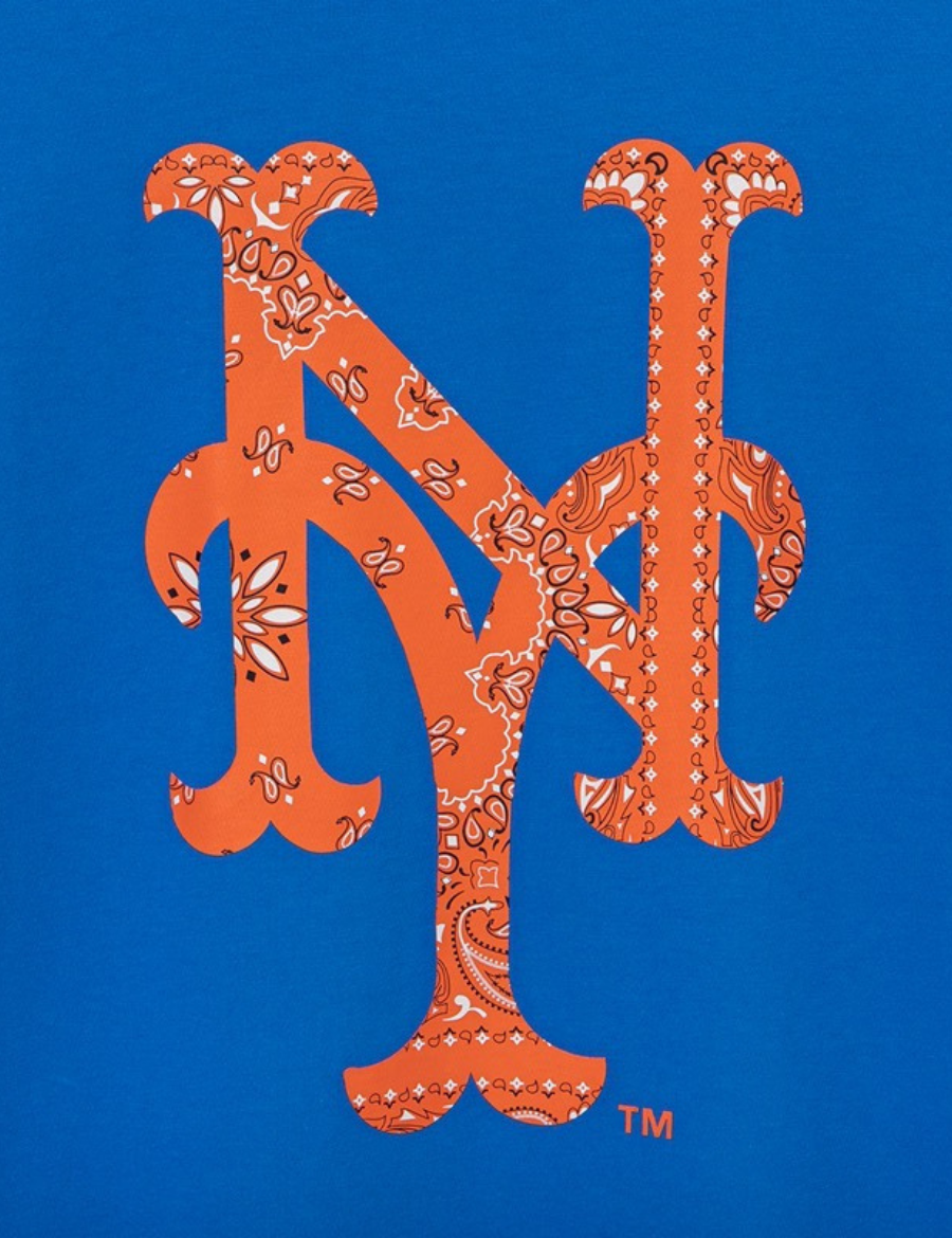 MLB New Era New York Yankees NY Orange Logo T-shirt (Blue)