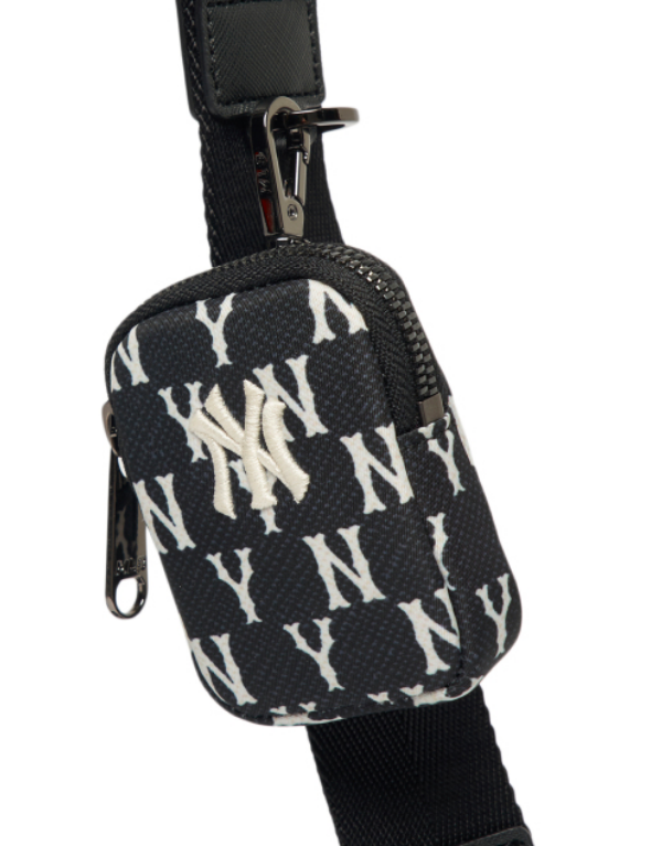 MLB Monogram Jacquard Crossbody Bag (Black)