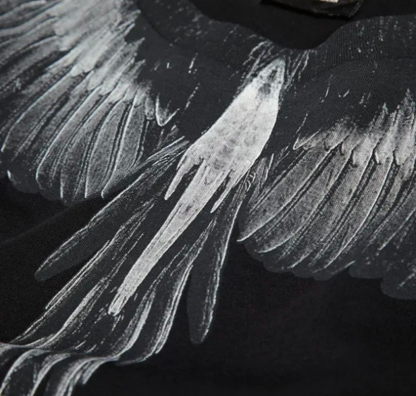 MARCELO BURLON COUNTY OF MILAN - Black Grey Wings T-shirt (Black)