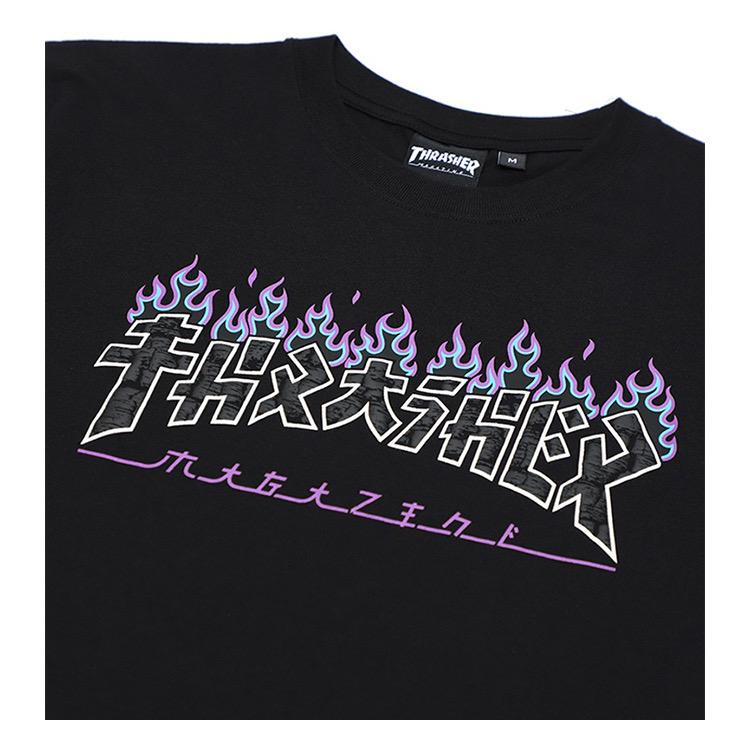 Thrasher Godzilla Flame Logo T-shirt (Black)