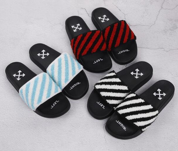OFF-WHITE Flyknit Slider sandal in white/blue - Shop Streetwear, Sneakers, Slippers and Gifts online | Malaysia - The Factory KL