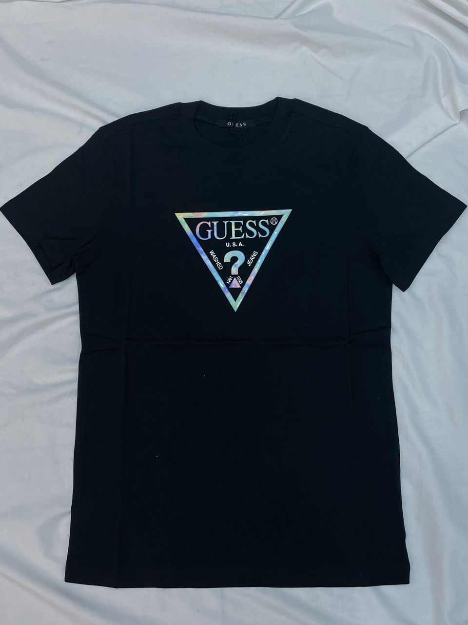 SUPERPROMO Guess Gradient Triangle Logo T-Shirt (Black)