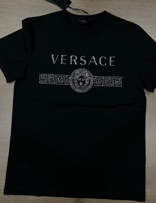 Versace Rhinestone Medusa Logo T-Shirt (Black) - Shop Streetwear, Sneakers, Slippers and Gifts online | Malaysia - The Factory KL