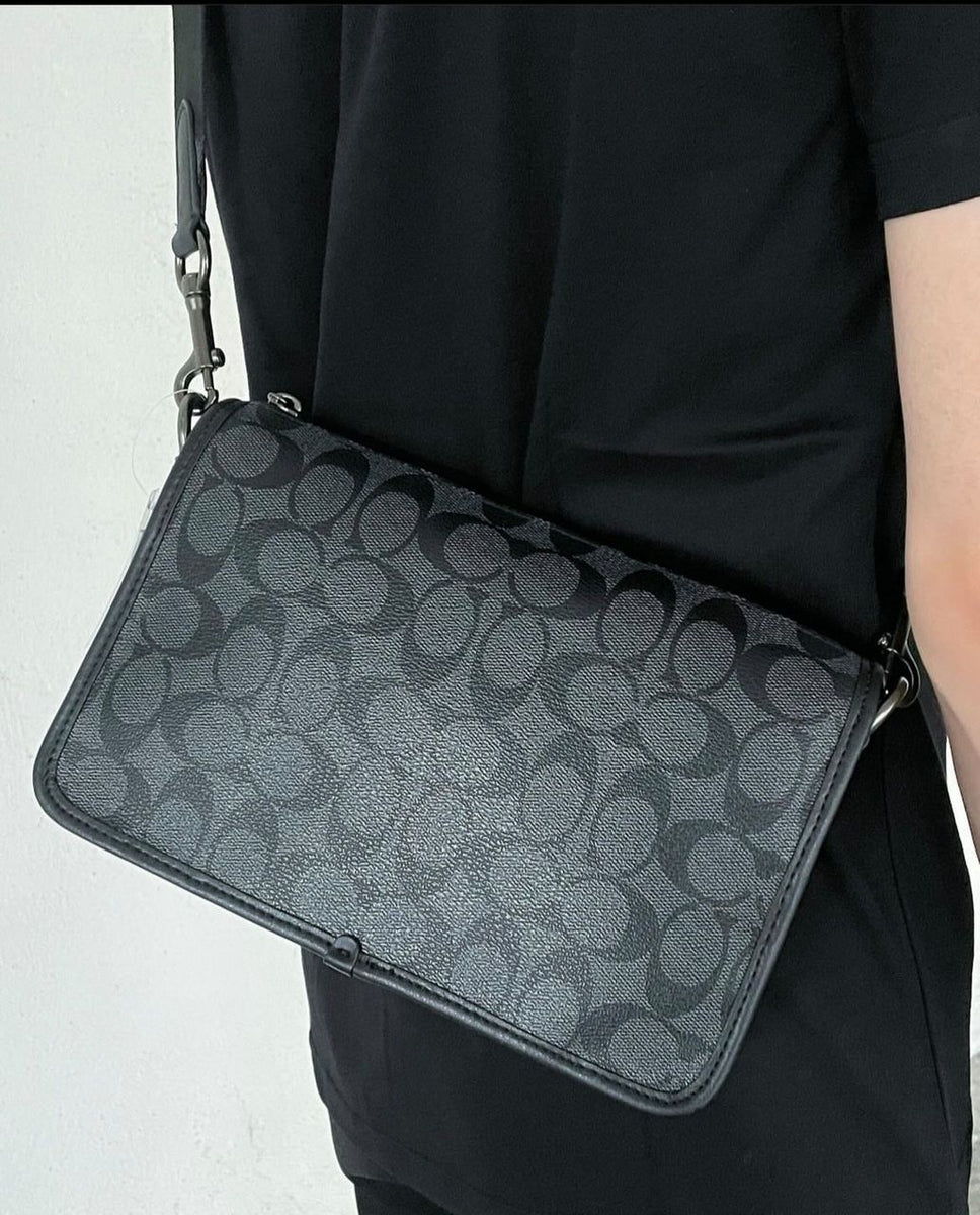 COACH HERITAGE CONVERTIBLE CROSSBODY WITH HYBRID IN SIGNATURE CANVAS