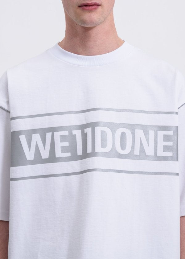 WE11DONE White Reflective Logo T-Shirt - Shop Streetwear, Sneakers, Slippers and Gifts online | Malaysia - The Factory KL