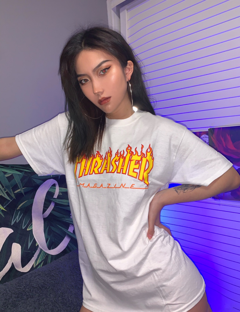 Thrasher Signature Flame Logo T-shirt (White) - Shop Streetwear, Sneakers, Slippers and Gifts online | Malaysia - The Factory KL