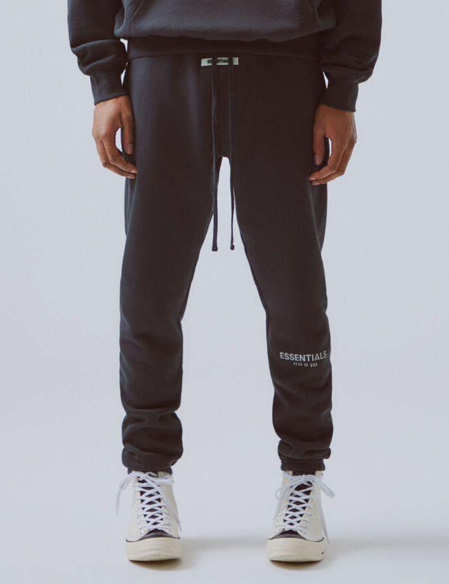 Fear Of God – Fog Essentials Black Reflective Wording Sweatpants