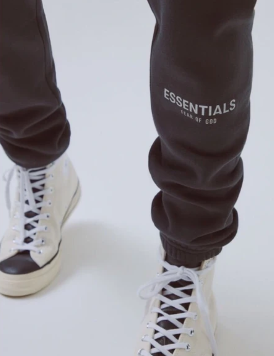 Fear Of God – Fog Essentials Black Reflective Wording Sweatpants