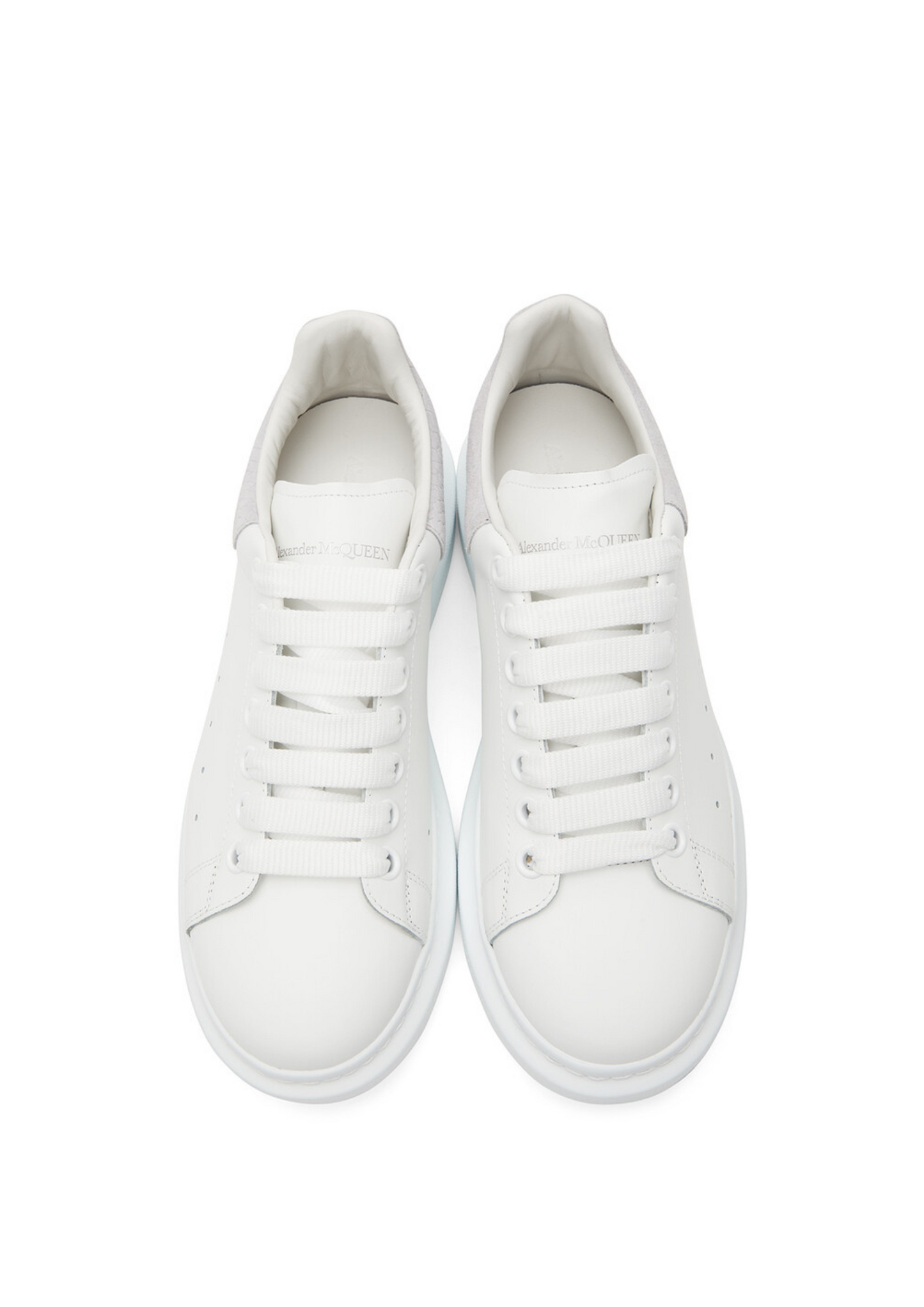 Alexander McQueen Oversized Sneaker (White Light Grey Croc)